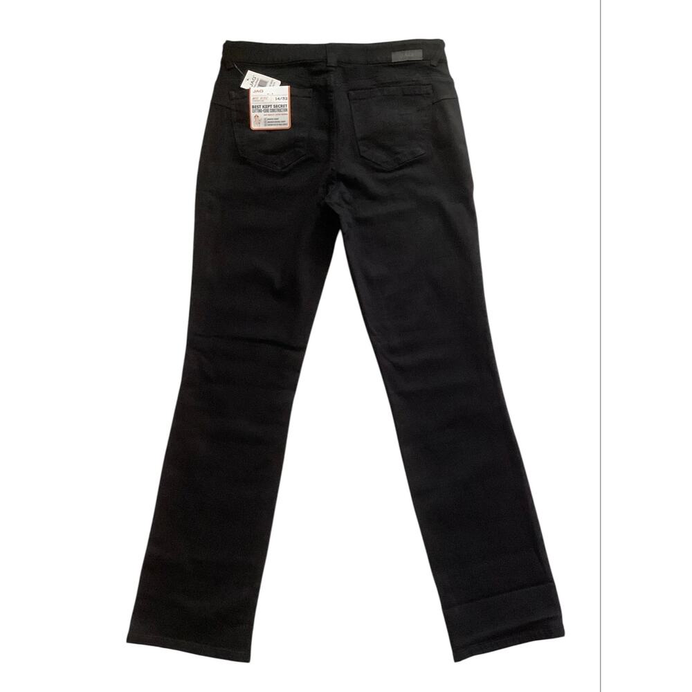 JAG Jeans Ruby Mid-Rise Straight Leg Jeans in Black Void size 14 - Picture 2 of 4
